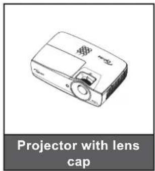 Projector with lens cap