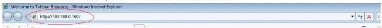 Welcome to Tabbed Browsing - Windows Internet Explorer http://192.168.0.100/
