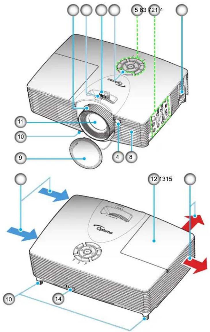 5 63 721 4 11 10 9 4 8 12 1315 14 10 Optoma