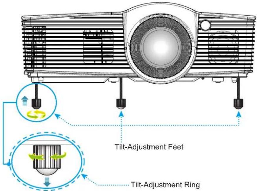 Tilt-Adjustment Feet Tilt-Adjustment Ring