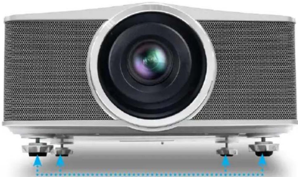 OPTOMA TX783L - Adjusting the Projector's Height - 1