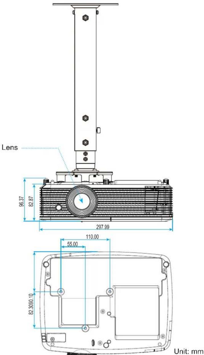 Lens 96.37 82.87 297.99 110.00 55.00 82.3090.10 Unit: mm
