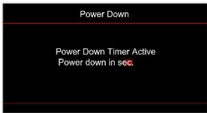 Power Down Power Down Timer Active Power down in sec.