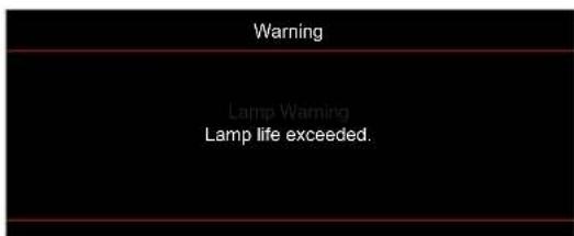 Warning Lamp Warning Lamp life exceeded.