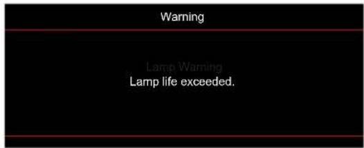 Warning Lamp Warning Lamp life exceeded.