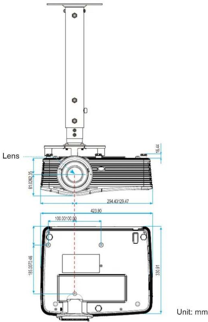 Lens 81.0262.35 294.43129.47 423.90 100.00100.00 185.0070.46 330.91 Unit: mm