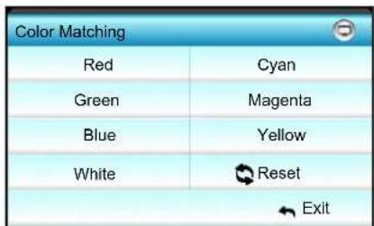 Color Matching Red Cyan Green Magenta Blue Yellow White Reset Exit
