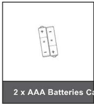 2 x AAA Batteries Ca