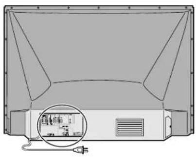 TOSHIBA 56MX195 - TV back panel connections - 1