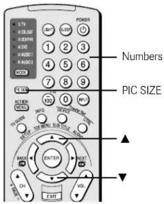 Numbers PIC SIZE VENT EXIT