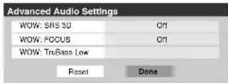 TOSHIBA 56MX195 - To adjust the WOW ^TM settings: - 2