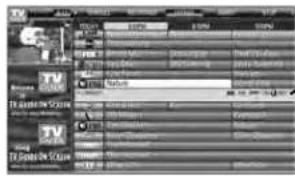 Screenshot of a media player interface showing track names and track types with various video thumbnails