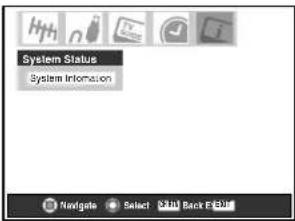 System Status System Information Navigate Select Edit Back F123