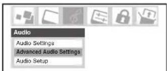 Audio Audio Settings Advanced Audio Settings Audio Setup