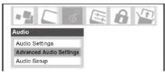Audio Audio Settings Advanced Audio Settings Audio Setup