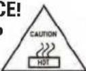 TOSHIBA 62MX195 - CAUTION: HOT SURFACE! - 1