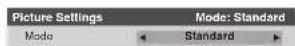TOSHIBA 62MX195 - To select the picture mode using the menu system: - 3