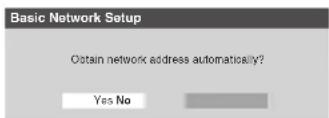 TOSHIBA 62MX195 - Resetting the network address - 2