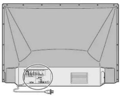 TOSHIBA 62MX195 - TV back panel connections - 1