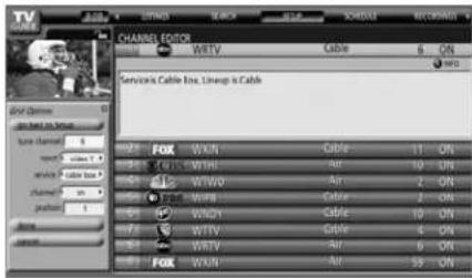 TV CHANNEL EDITOR WRTV Cable 6 ON Services Cable Inc. Lineup & Cable Fox WAN Cable 11 ON WTHI Air 10 ON WWD Air 2 ON WPS Cable 7 ON WHCY Cable 10 ON WTV Cable 4 ON WRTV Air 6 ON Fox WAN Air 53 ON