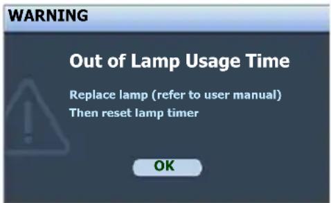 BENQ CP270 - Timing of replacing the lamp - 5