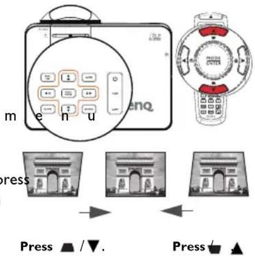 m e n u Press Press ▲ / ▼. Press ▼ ▲