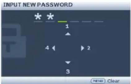 INPUT NEW PASSWORD 1 4 2 3 NEMI Clear