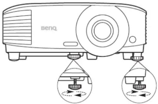BENQ MW605 - Adjusting the projection angle - 1