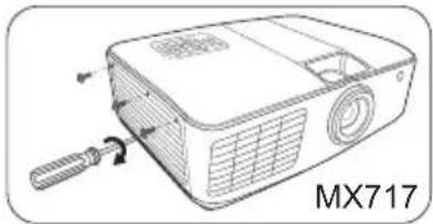 BENQ MX717 - Replacing the lamp - 21