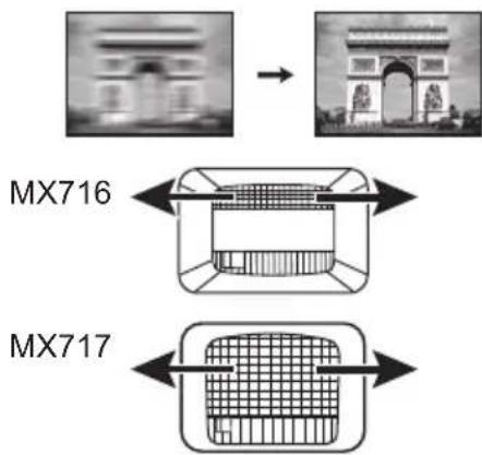 BENQ MX717 - Fine-tuning the image size and clarity - 2