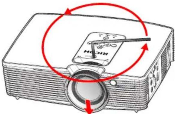 RICOH PJ HDC5420 - Adjusting the Lens Position - 3