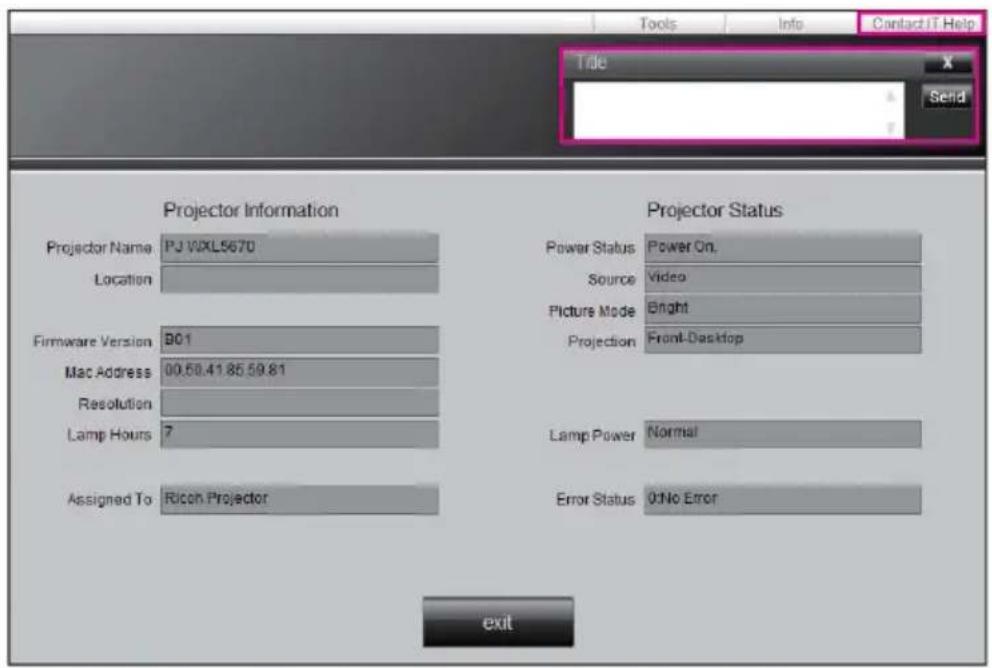 RICOH PJ WXL5670 - Contacting the IT administrator of Crestron - 2