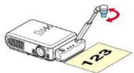 TOSHIBA TLP-S70U - Rotate the camera lens to align the orientation of the document for shooting. - 1