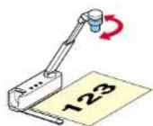 TOSHIBA TLP-S70U - Rotate the camera lens to align the orientation of the document for shooting. - 2