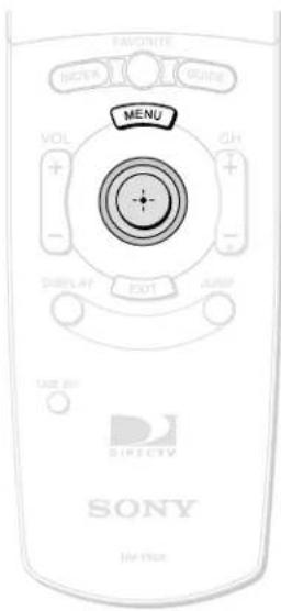 FAVORITE RICKER GRAN MENU VOL + - CH + - DISPLAY EXIT JUMP USE OFF DIRECTV SONY IM VOUT