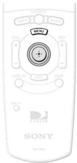 FANORITE TYPE: SCOTY MENU VOL CH + - DISPLAY EXIT ZUMP ON VOT DIRECTV SONY HAPPEN