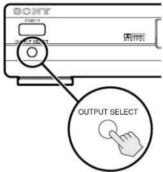 SONY POWER OUTPUT SELECT OUTPUT SELECT