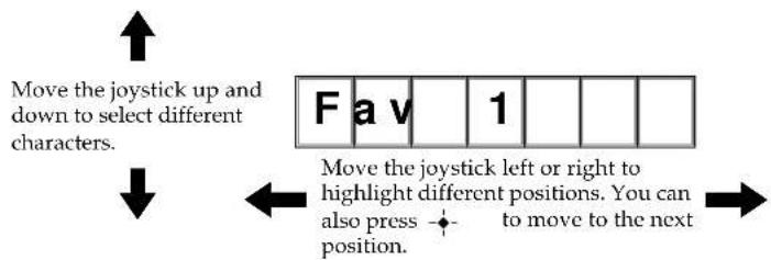 SONY SAT-HD100 - Editing the Title of a Favorite Title - 4
