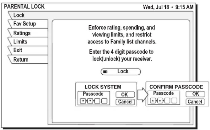 SONY SAT-B65A - How to lock the system - 2