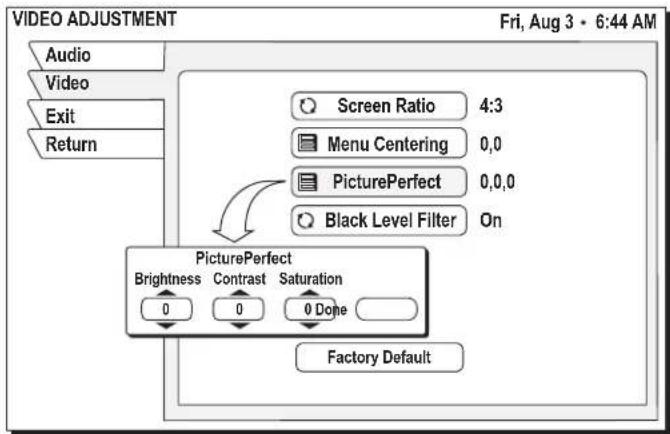 SONY SAT-B65A - Adjusting video - 1