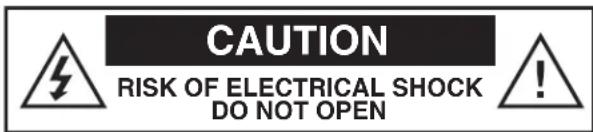 CAUTION RISK OF ELECTRICAL SHOCK DO NOT OPEN