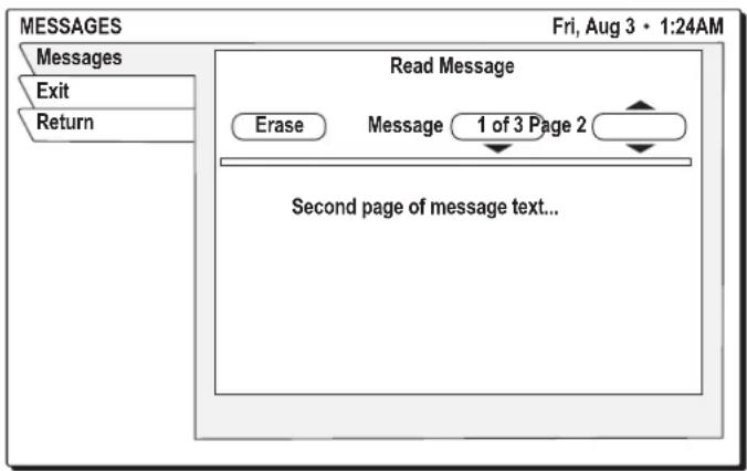 MESSAGES Fri, Aug 3 • 1:24AM Messages Exit Return Read Message Erase Message 1 of 3 Page 2 Second page of message text...