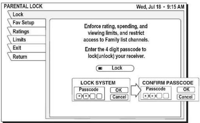 SONY SAT-A65A - How to lock the system - 2