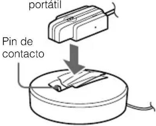 SONY TMR-BT10A - Coloque la unidad en el soporte de carga de la batería. - 1