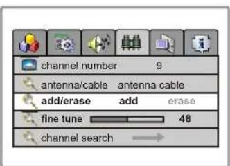VOXX FPE1705 - Adding/Erasing Channels - 2