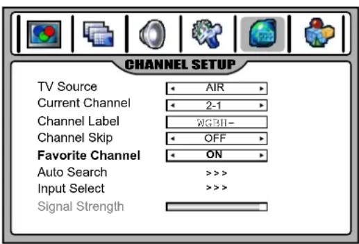 VOXX FPE4207HR - Favorite Channel Setup - 1
