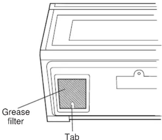 Grease filter Tab