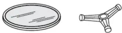 SHARP R-1871T - TURNTABLE/TURNTABLE SUPPORT - 1