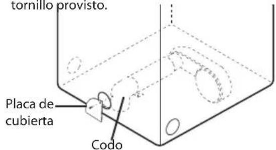 tornillo provisto. Placa de cubierta Codo