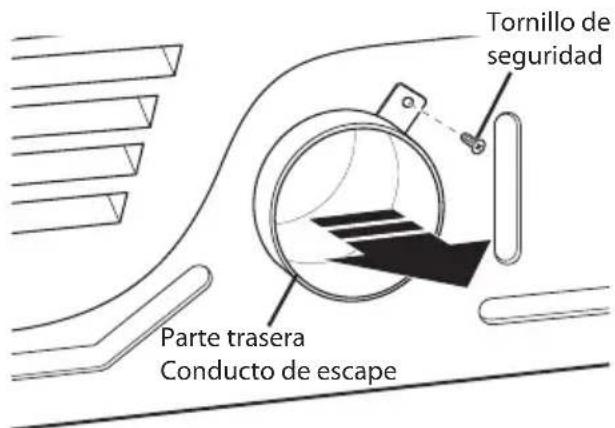 Tornillo de seguridad Parte trasera Conducto de escape